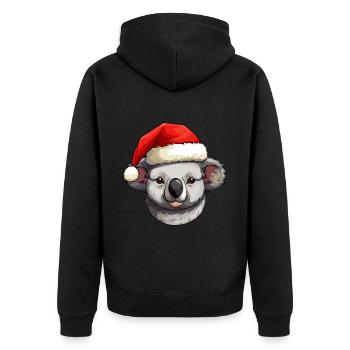 Tête d’animal de Noël Koala - Veste à capuche bio Premium Unisexe - noir - Dos - Nico (187cm)