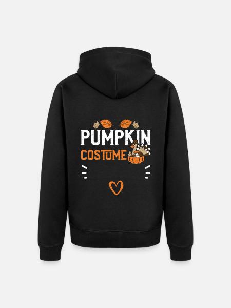 Pumpkin Costume - Thanksgiving - Unisex Premium Bio Zip Hoodie - Schwarz