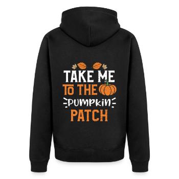 Take Me To The Pumpkin Patch - Unisex Premium Organic Zip Hoodie - black - Back - Nico (187cm)
