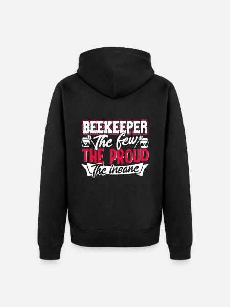 Beekeeper Proud Beekeeper - Unisex Premium Organic Zip Hoodie - black