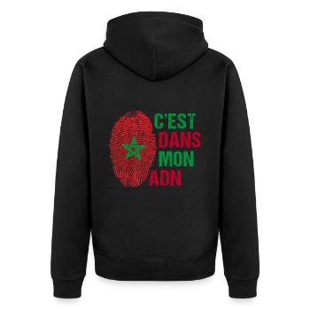 C' est dans mon adn Maroc cadeau marocain fier - Veste à capuche bio Premium Unisexe - noir - Dos - Nico (187cm)