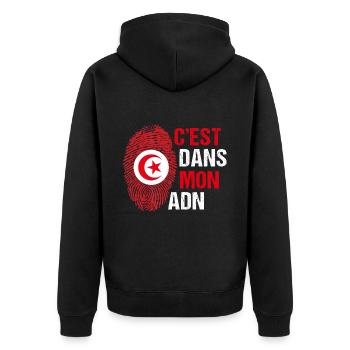 C' est dans mon adn Tunisie cadeau pour tunisien - Veste à capuche bio Premium Unisexe - noir - Dos - Nico (187cm)