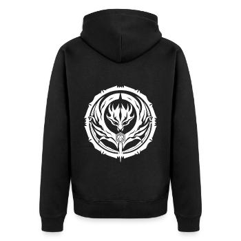 RPG logo spell circle - Unisex Premium Organic Zip Hoodie - black - Back - Nico (187cm)