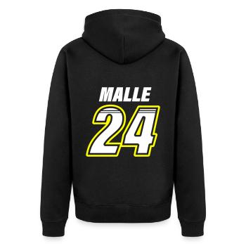 Malle 24 Mallorca - Veste à capuche bio Premium Unisexe - noir - Dos - Nico (187cm)