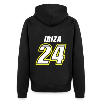 Ibiza 24 - Veste à capuche bio Premium Unisexe - noir - Dos - Nico (187cm)
