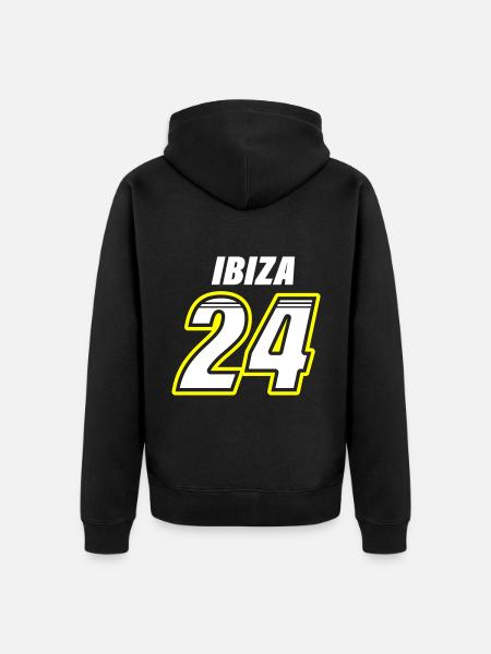 Ibiza 24 - Unisex Premium Organic Zip Hoodie - black