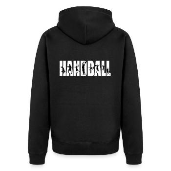 Championnat du monde de handball - Veste à capuche bio Premium Unisexe - noir - Dos - Nico (187cm)