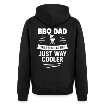 Grill dad – roi au grill - Veste à capuche bio Premium Unisexe - noir - Dos - Nico (187cm)
