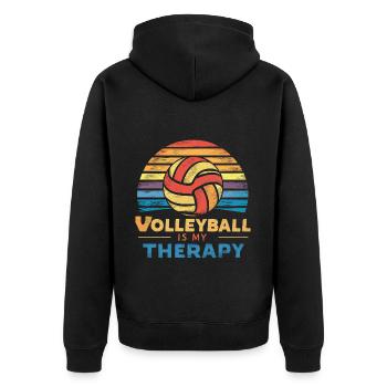 Volley-ball - Veste à capuche bio Premium Unisexe - noir - Dos - Nico (187cm)