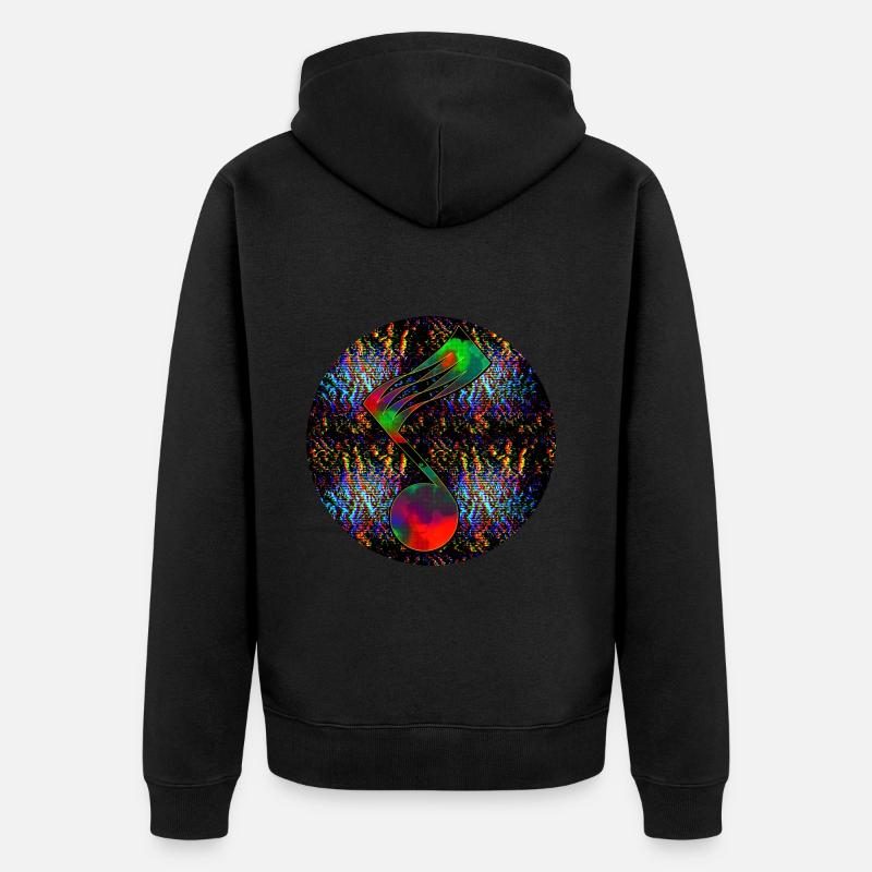 Note de musique - « ONE » - Veste à capuche bio Premium Unisexe - noir