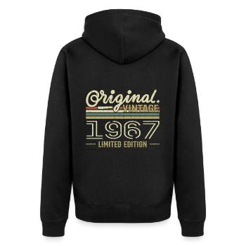 1967 Anniversaire Rétro 1967 Original 1967 Vintage - Veste à capuche bio Premium Unisexe - noir - Dos - Nico (187cm)