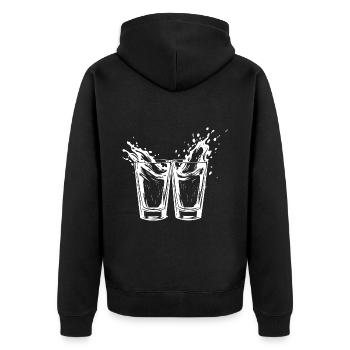 Verre à tequila - Veste à capuche bio Premium Unisexe - noir - Dos - Nico (187cm)