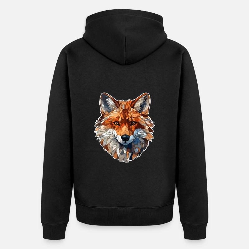 Fuchs - Unisex Premium Bio Zip Hoodie - Schwarz