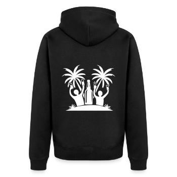 Fête de l’île Célébrer la bière - Veste à capuche bio Premium Unisexe - noir - Dos - Nico (187cm)