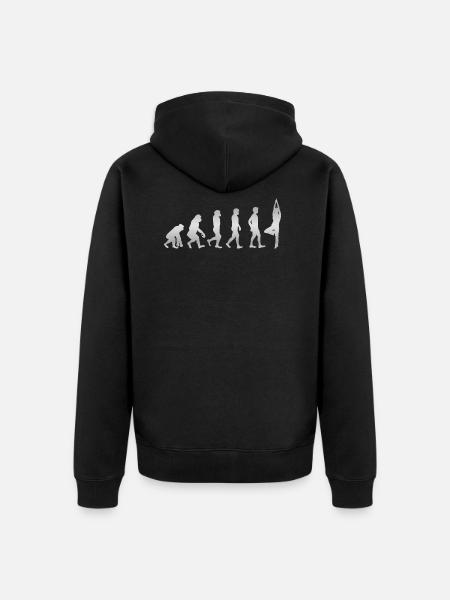 Human evolution - DANCING - Unisex Premium Organic Zip Hoodie - black