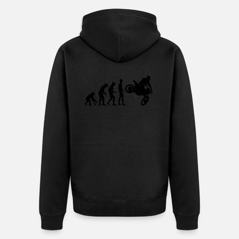 Evolution humaine Motocross - Veste à capuche bio Premium Unisexe - noir