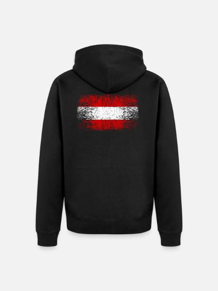 Oesterreich 002 AllroundDesigns - Unisex Premium Organic Zip Hoodie - black