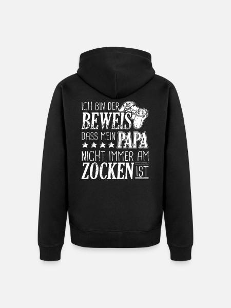 Gamer Gaming Shirt Beweis - Unisex Premium Bio Zip Hoodie - Schwarz