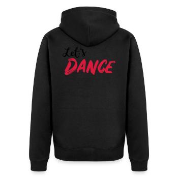 Let's DANCE - Lass uns tanzen - Unisex Premium Bio Zip Hoodie - Schwarz - Hinten - Nico (187cm)