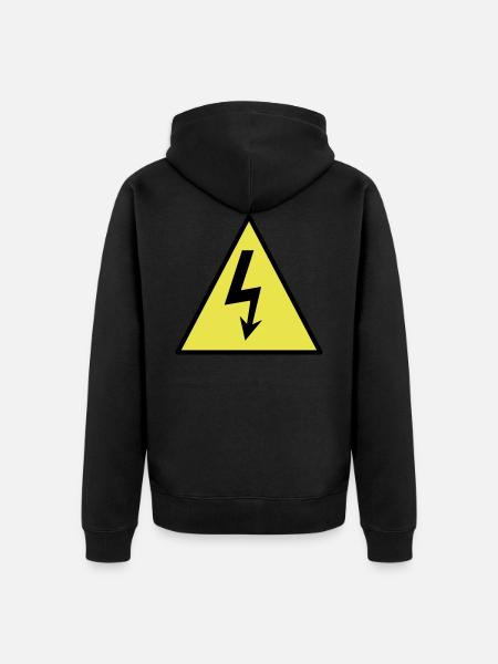 Unter Spannung - Unisex Premium Bio Zip Hoodie - Schwarz