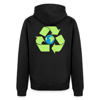 Terre de recyclage - Veste à capuche bio Premium Unisexe - noir - Dos - Nico (187cm)