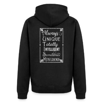 Autisme - Veste à capuche bio Premium Unisexe - noir - Dos - Nico (187cm)
