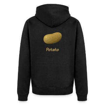 pommes de terre - Veste à capuche bio Premium Unisexe - noir - Dos - Nico (187cm)