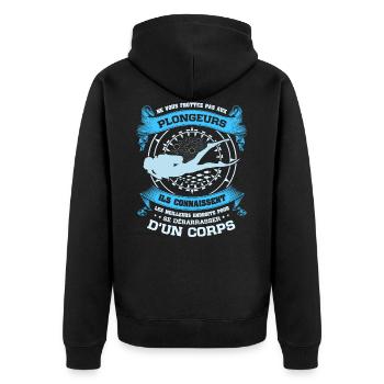 Plongée sous-marine pour Plongeur - Veste à capuche bio Premium Unisexe - noir - Dos - Nico (187cm)