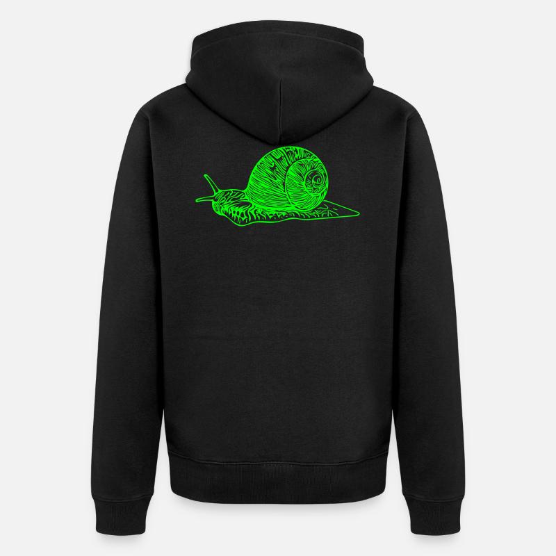 escargot - Veste à capuche bio Premium Unisexe - noir