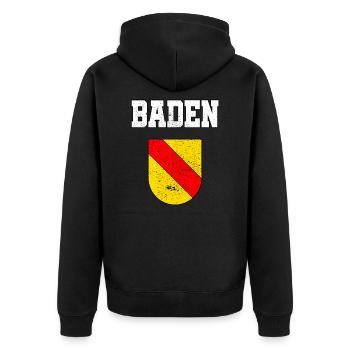 Blason de Baden Badisch cadeau du Badnerland - Veste à capuche bio Premium Unisexe - noir - Dos - Nico (187cm)