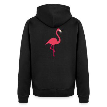 flamant - Veste à capuche bio Premium Unisexe - noir - Dos - Nico (187cm)
