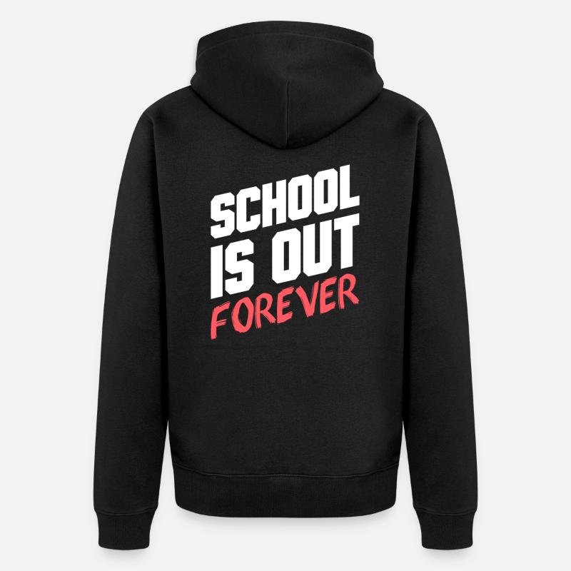 Schulabschluss - Unisex Premium Bio Zip Hoodie - Schwarz