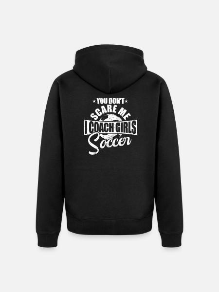 Fussballtrainer - Unisex Premium Bio Zip Hoodie - Schwarz