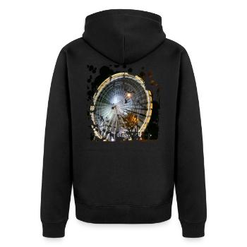 À la foire la grande roue est un point culminant - Veste à capuche bio Premium Unisexe - noir - Dos - Nico (187cm)
