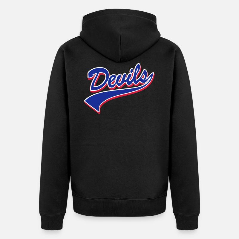 Devils Script Original - Unisex Premium Bio Zip Hoodie - Schwarz