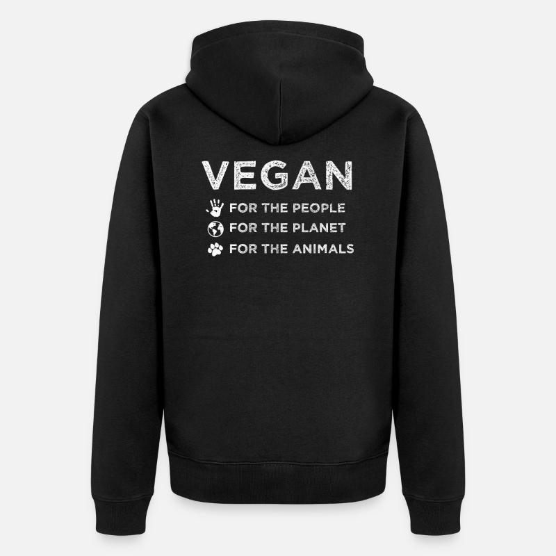 végétalien - Veste à capuche bio Premium Unisexe - noir