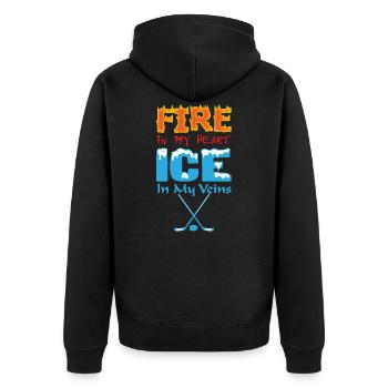 hockey - Veste à capuche bio Premium Unisexe - noir - Dos - Nico (187cm)