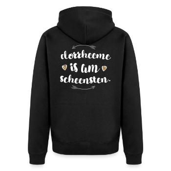 affectueusement Saxons Saxons disant dorrheeme - Veste à capuche bio Premium Unisexe - noir - Dos - Nico (187cm)