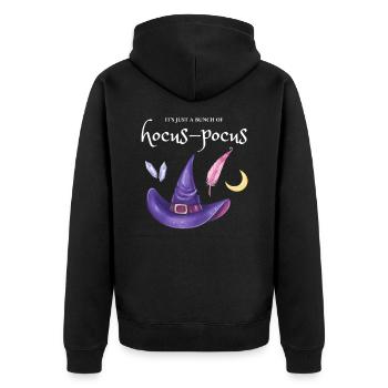 It's just a bunch of hocus-pocus - Unisex Premium Organic Zip Hoodie - black - Back - Nico (187cm)