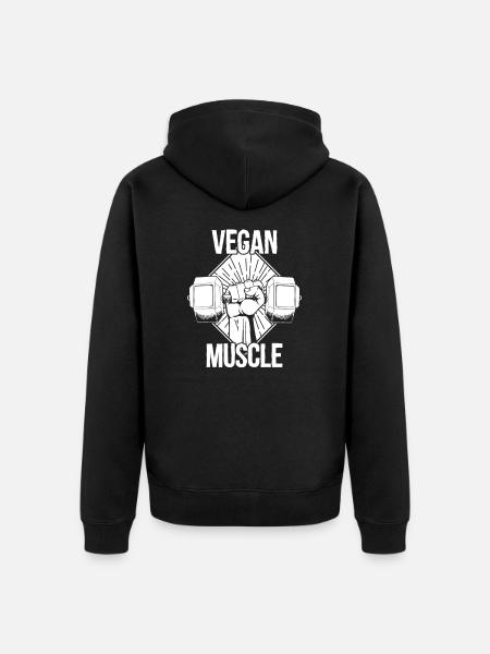 muscles - Veste à capuche bio Premium Unisexe - noir