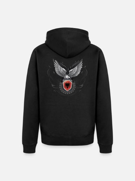 Shqiponja/Albania #02 - Unisex Premium Organic Zip Hoodie - 