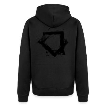 Zwei Quadrate Design variante 2 Schwarz - Veste à capuche bio Premium Unisexe - noir - Dos - Nico (187cm)