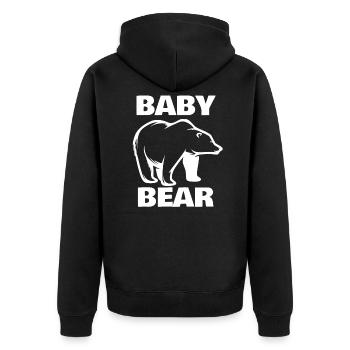 Baby Bear Baby Bear Gift - Unisex Premium Organic Zip Hoodie - black - Back - Nico (187cm)
