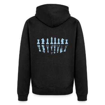 Chessboard Chess Piece Chess Gift Cadeau d'échecs - Veste à capuche bio Premium Unisexe - noir - Dos - Nico (187cm)