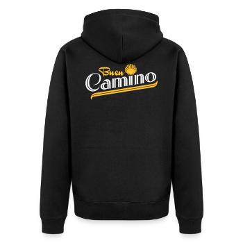 Buen Camino | Camino de Santiago | Chemin de Saint-Jacques - Veste à capuche bio Premium Unisexe - noir - Dos - Nico (187cm)