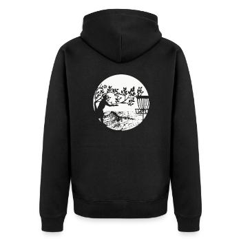 Vintage Disc Golf Disc Golf Cadeau De Frisbee - Veste à capuche bio Premium Unisexe - noir - Dos - Nico (187cm)