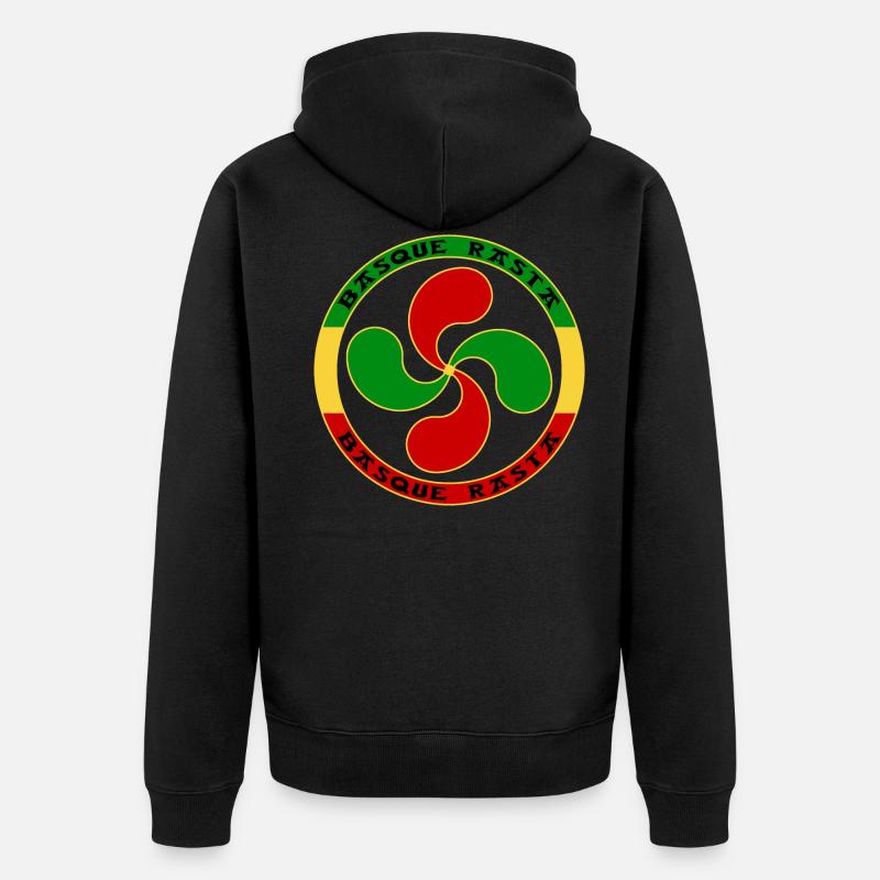 rasta basque cross - Veste à capuche bio Premium Unisexe - noir