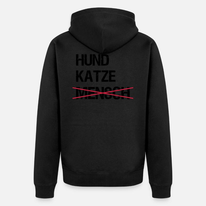 Chat chien humain - Veste à capuche bio Premium Unisexe - noir