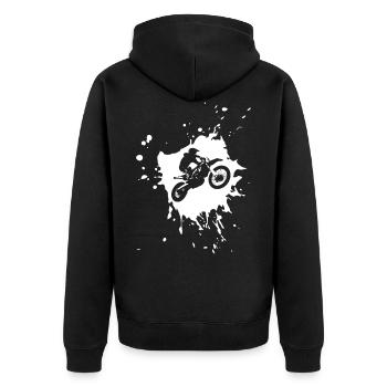 Motocross - Veste à capuche bio Premium Unisexe - noir - Dos - Nico (187cm)