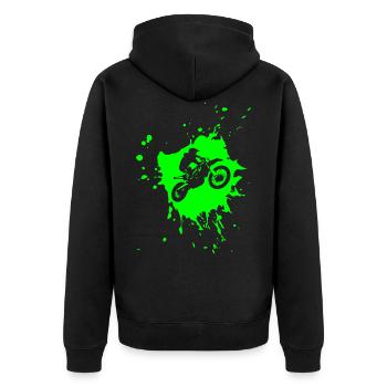 Motocross - Veste à capuche bio Premium Unisexe - noir - Dos - Nico (187cm)